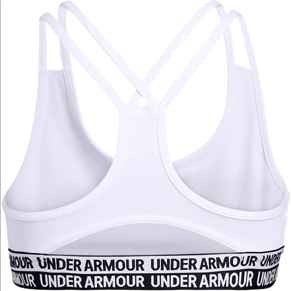 Under Armour Girls HeatGear Sports Bra White Sz S Youth - Picture 3 of 7